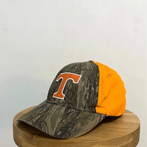 Youth Camo and Orange 'T' Baseball Cap - Kids Hat